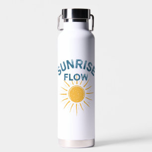 Sunrise Flow Retro Sun Graphic Print Vinyasa Yoga  Water Bottle