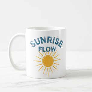 Sunrise Flow Retro Sun Graphic Vinyasa Yoga Beach Coffee Mug