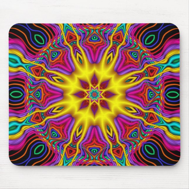 Sunrise Fractal Mouse Mat (Front)