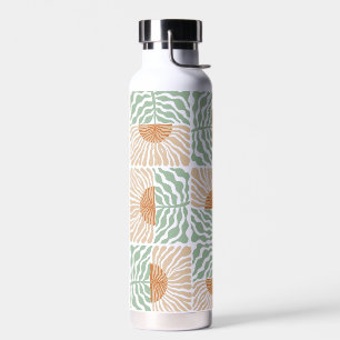 Sunrise Glory Abstract Floral Water Bottle