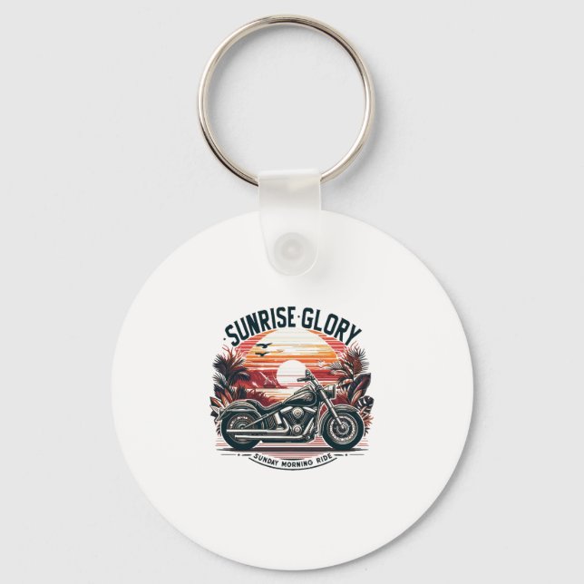 SUNRISE GLORY SUNDAY MORNING RIDE KEY RING (Front)