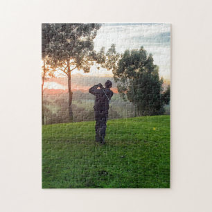 Sunrise Golfer Jigsaw Puzzle