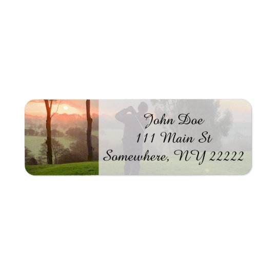 Sunrise Golfer Return Address Label