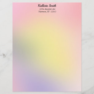 Sunrise Gradient Custom Letterhead