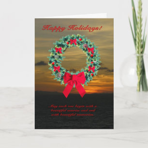 Sunrise Happy Holidays Card