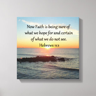 SUNRISE HEBREWS 11:1 PHOTO DESIGN CANVAS PRINT