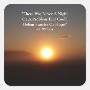 Sunrise & Hope Square Sticker