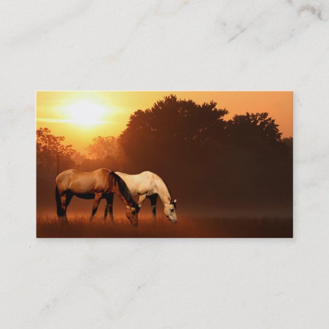 Sunrise horses business card (Front)
