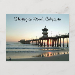 Sunrise Huntington Beach Pier California Post Card