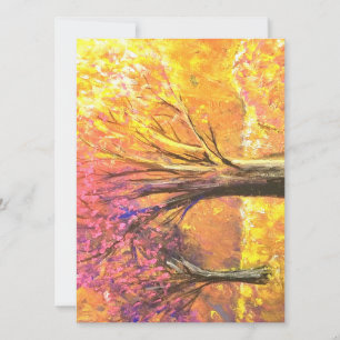 Sunrise in Autumn flat card