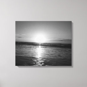 Sunrise in Black & White Canvas Print