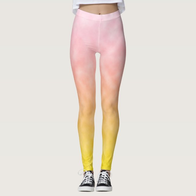 Sunrise in Cotton Candy Skies Leggings (Front)