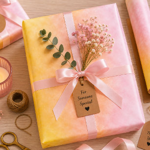 Sunrise in Cotton Candy Skies Wrapping Paper Sheet