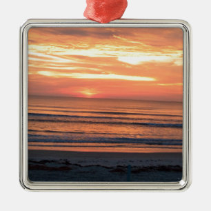 Sunrise in Daytona Beach, FL Metal Tree Decoration