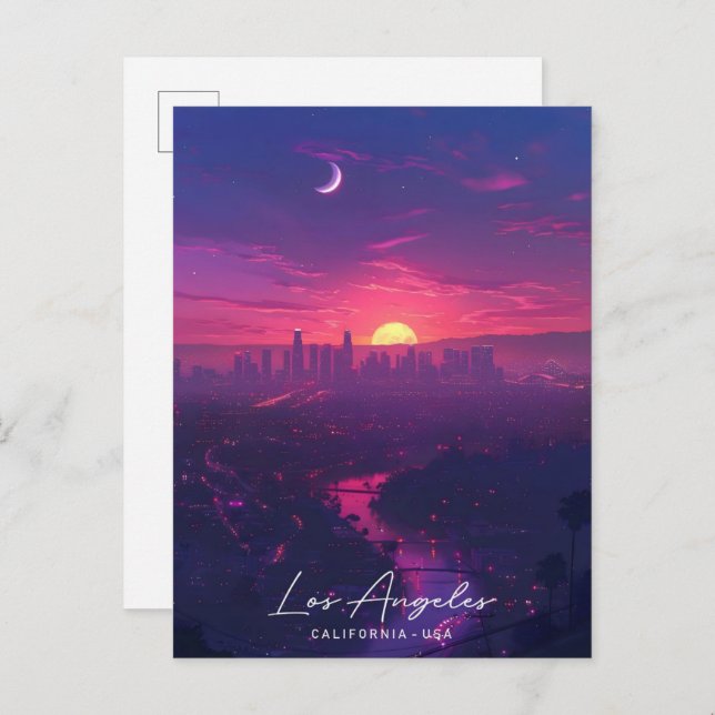 Sunrise in Los Angeles California USA Travel  Postcard (Front/Back)