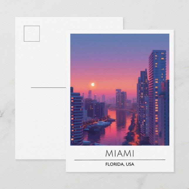 Sunrise in Miami Florida USA Travel  Postcard (Front/Back)