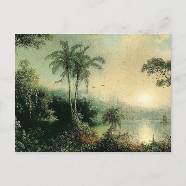 Sunrise in Nicaragua, painting by M.J. Heade Postcard (Front)