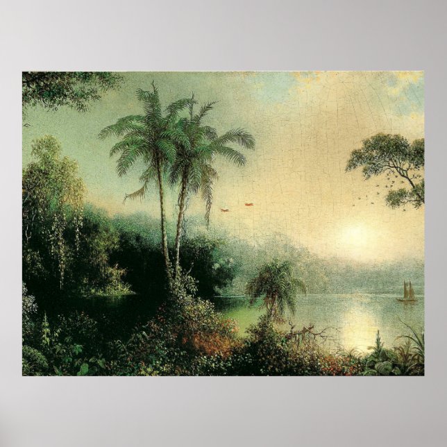 Sunrise in Nicaragua, painting by M.J. Heade Poster (Front)