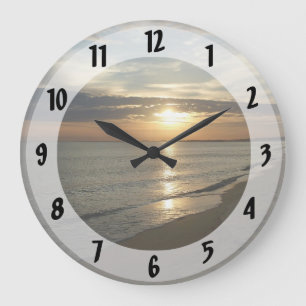 Sunrise in Norfolk VA Large Clock