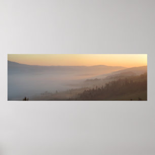 Sunrise in Pieniny mountains Poster