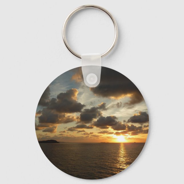 Sunrise in St. Thomas I US Virgin Islands Key Ring (Front)