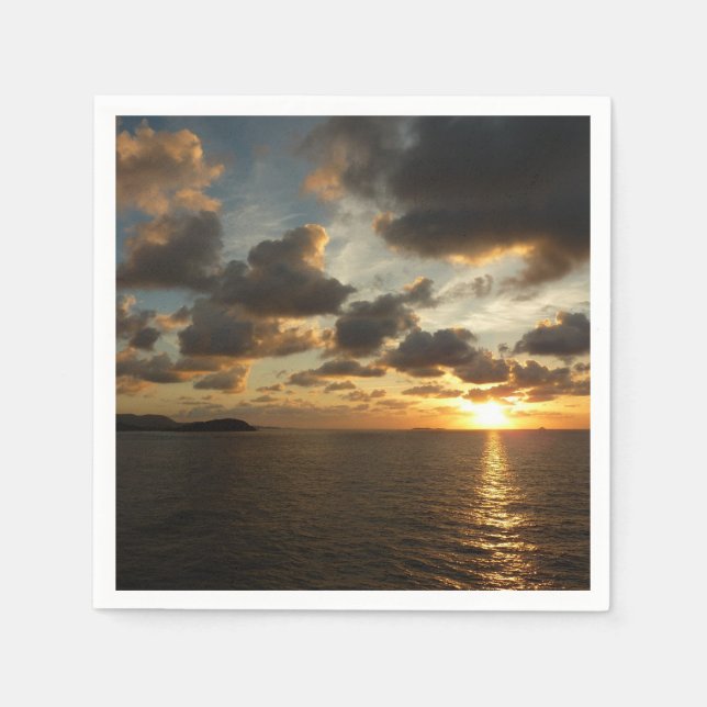 Sunrise in St. Thomas I US Virgin Islands Napkin (Front)