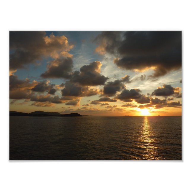 Sunrise in St. Thomas I US Virgin Islands Photo Print (Front)