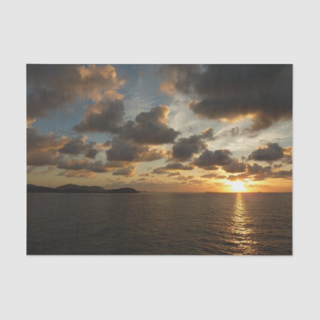 Sunrise in St. Thomas I US Virgin Islands Tissue Paper (Front)