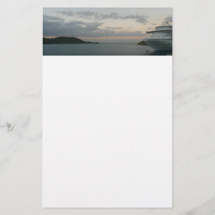 Sunrise in St. Thomas II Cruise Seascape Stationery