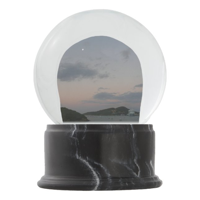Sunrise in St. Thomas III US Virgin Islands Snow Globe (Front)