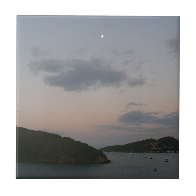 Sunrise in St. Thomas III US Virgin Islands Tile (Front)