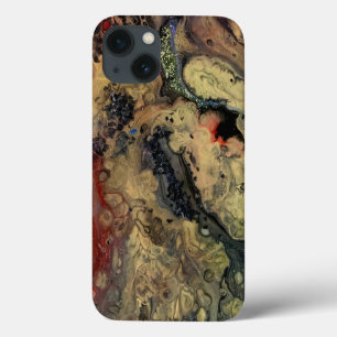 Sunrise in the desert painting in sandy tones  iPhone 13 case