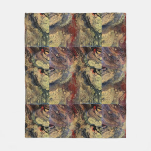 Sunrise in the desert painting in sandy tones  fleece blanket