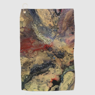 Sunrise in the desert painting in sandy tones golf towel
