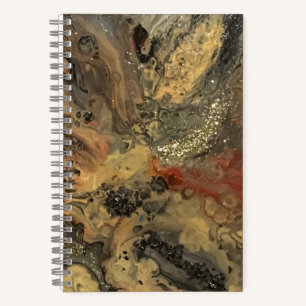 Sunrise in the desert painting in sandy tones notebook
