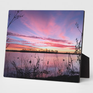 Sunrise in the Duck Blind Canvas Print Plaque