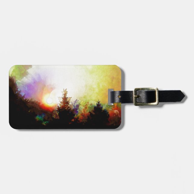 Sunrise In The Forest Luggage Tag (Front Horizontal)
