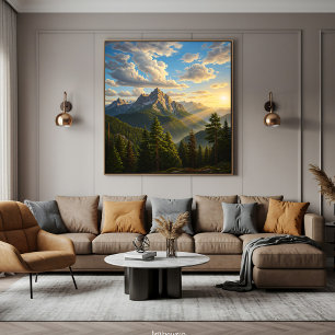 Sunrise in the Mountains Poster