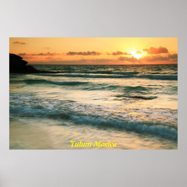 Sunrise in Tulum Mexico Poster (Front)