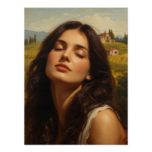 Sunrise in Tuscany Poster