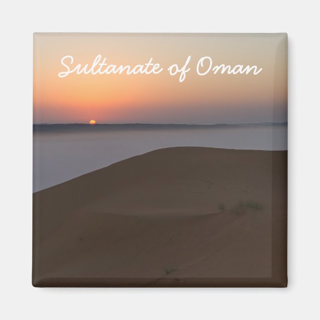 Sunrise in Wahiba Sands desert in Oman Magnet (Front)