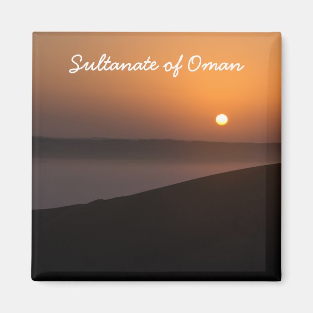Sunrise in Wahiba Sands desert in Oman Magnet (Front)