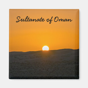 Sunrise in Wahiba Sands desert in Oman Magnet