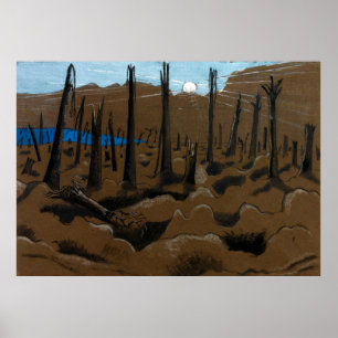 Sunrise, Inverness Copse by Paul Nash (1918) Poster