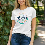 Sunrise "Jesus Loves You" Hawaiian T-Shirt<br><div class="desc">Aloha friends! This simplistic John 3:16-inspired graphic features the phrase "Aloha 'O lesu iā 'oe" which means "Jesus loves you" in Hawaiian surrounded by ocean waves and a bright sunrise. Mahalo for visiting our store!</div>