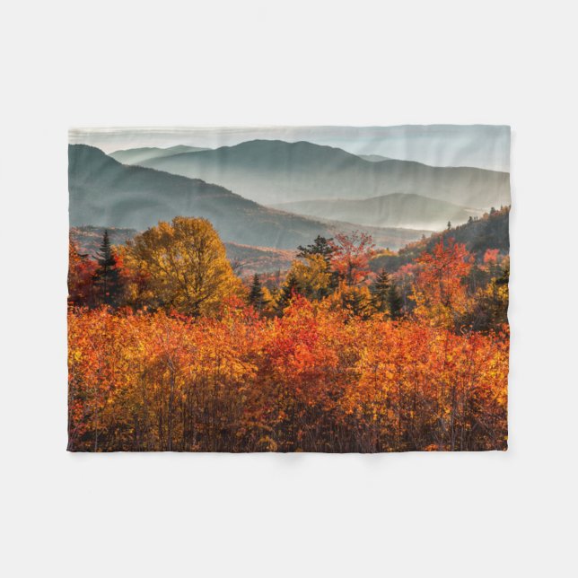 Sunrise Kancamagus Highway Overlook New Hampshire Fleece Blanket (Front (Horizontal))