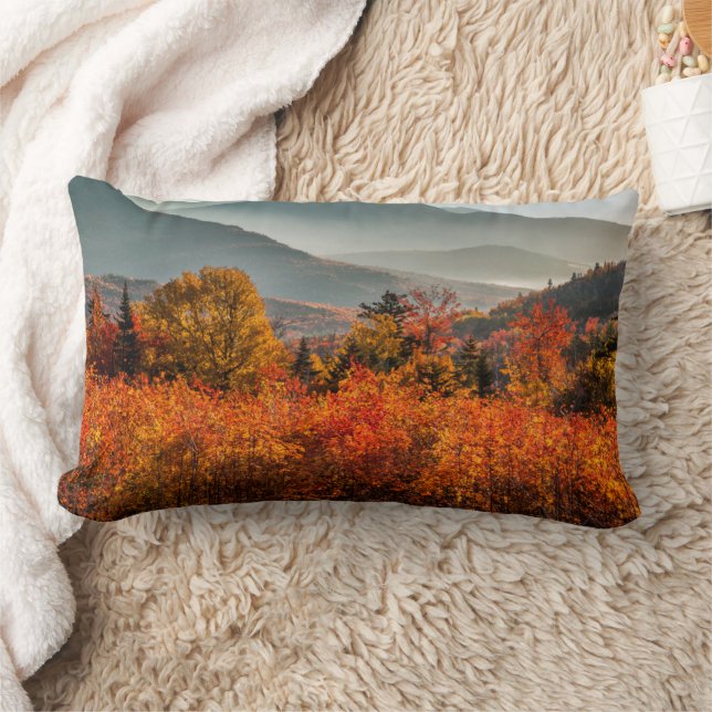 Sunrise Kancamagus Highway Overlook New Hampshire Lumbar Cushion (Blanket)