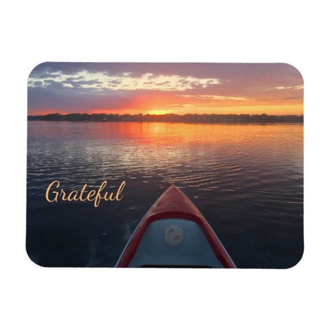 Sunrise Kayak Gratitude Magnet (Horizontal)