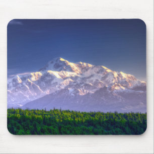 Sunrise Kisses Mt. McKinley Alaska Range Mouse Mat