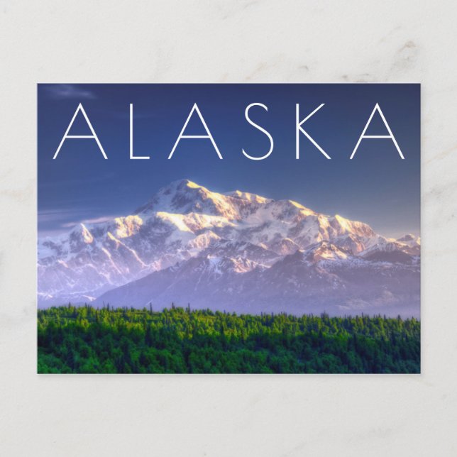 Sunrise Kisses Mt. McKinley | Alaska Range Postcard (Front)